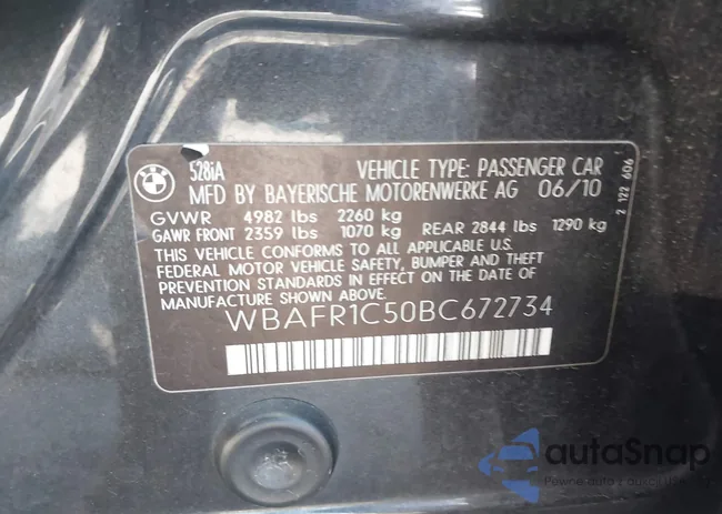 WBAFR1C50BC672734: 43215846