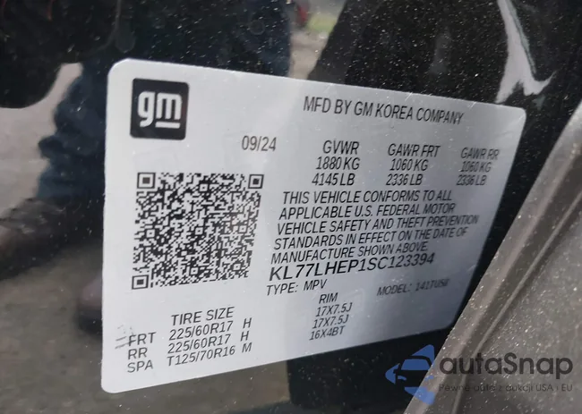 KL77LHEP1SC123394: 43217103