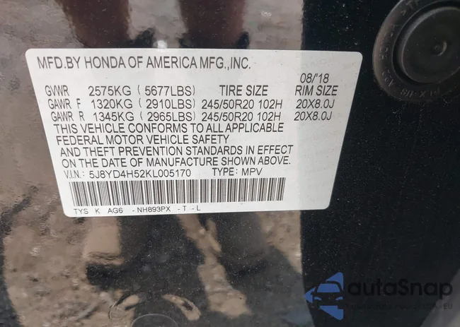 5J8YD4H52KL005170: 43217211