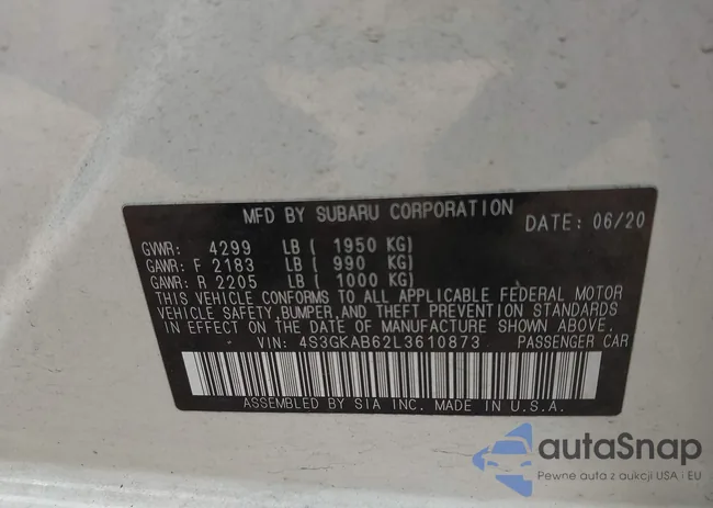 4S3GKAB62L3610873: 43217224