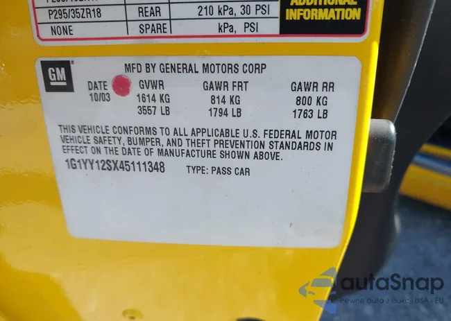 1G1YY12SX45111348: 43217243