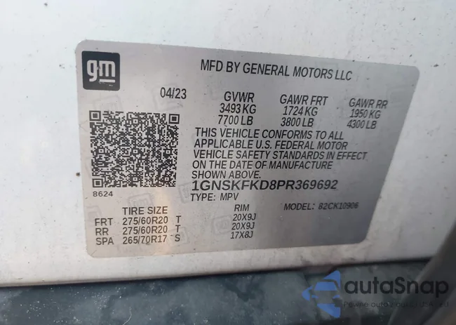 1GNSKFKD8PR369692: 43217279