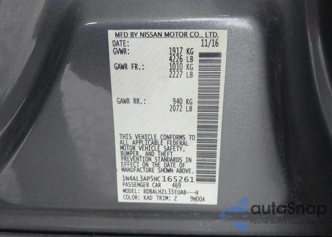 1N4AL3AP5HC165261: 43216630