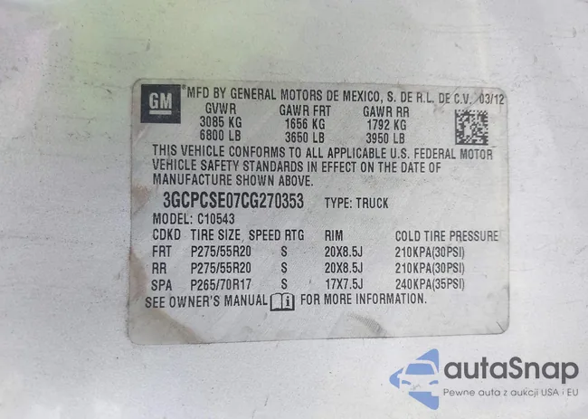 3GCPCSE07CG270353: 43216732