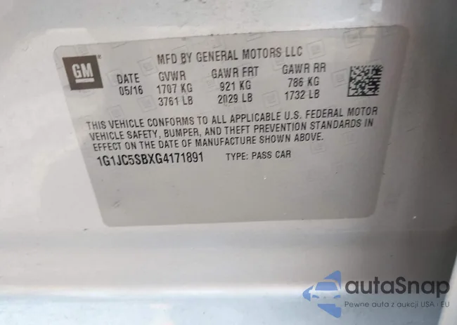 1G1JC5SBXG4171891: 43216840