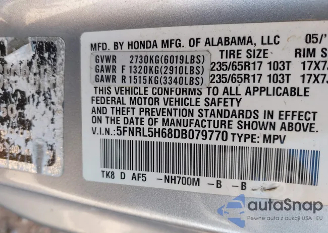 5FNRL5H68DB079770: 43216856