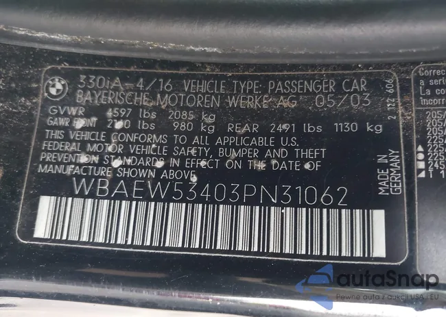 WBAEW53403PN31062: 43217988