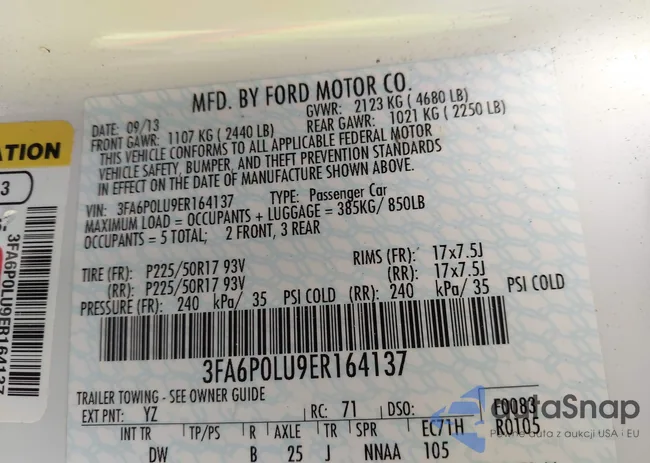 3FA6P0LU9ER164137: 43218006