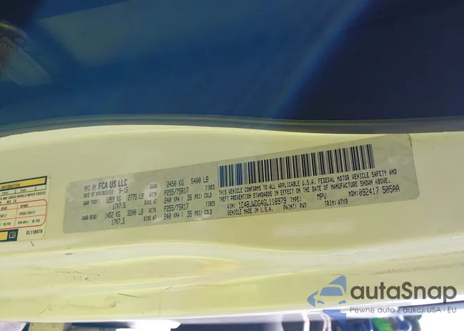 1C4BJWDG4GL118979: 43218093