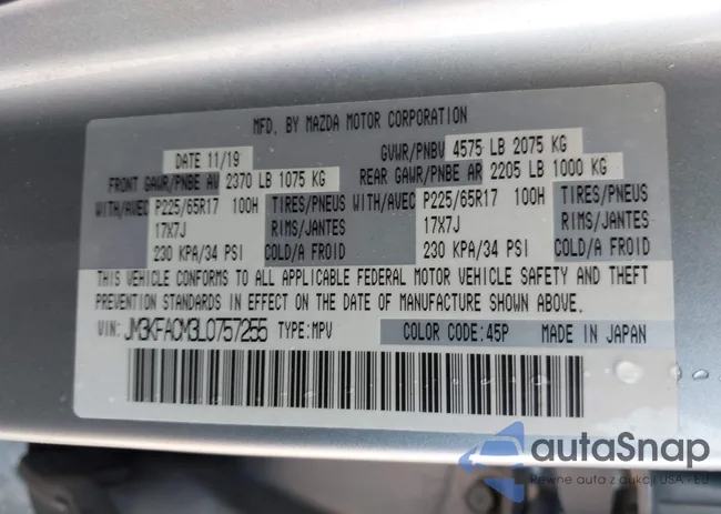 JM3KFACM3L0757255: 43218340