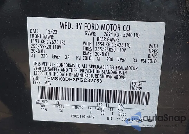 1FMSK8DH3PGC32753: 43218366