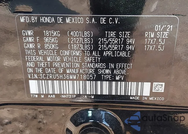 3CZRU5H36MM718057: 43218392