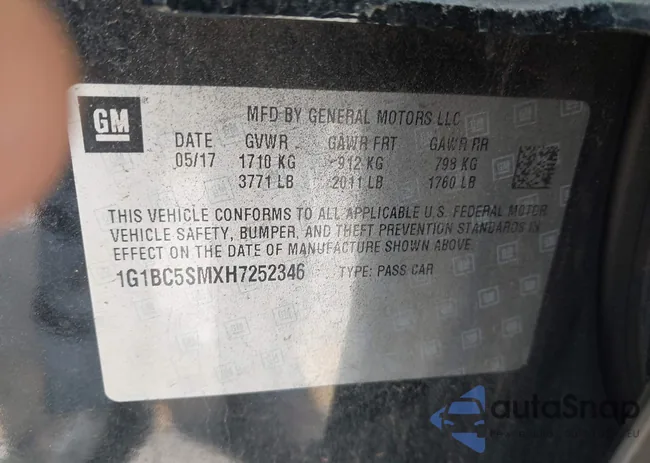 1G1BC5SMXH7252346: 43218486