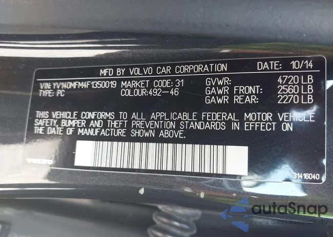 YV140MFM4F1350019: 43217824