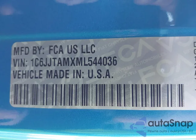 1C6JJTAMXML544036: 43217894