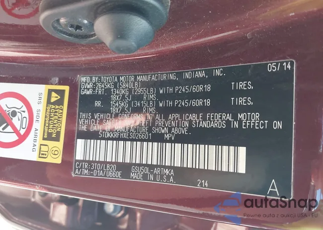 5TDKKRFHXES026601: 43218942