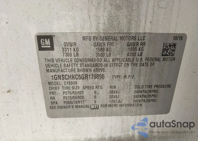 1GNSCHKC5GR179896: 43218959