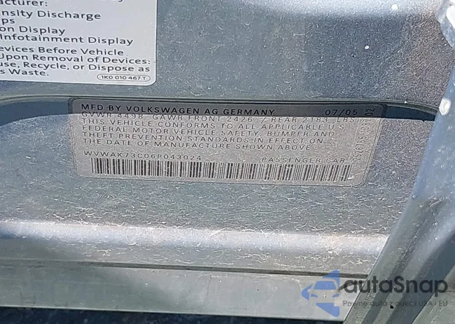 WVWAK73C06P043024: 43218994