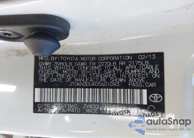 JTDKN3DUXD5601093: 43219041