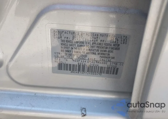 3N1AB7AP7JY205490: 43219101