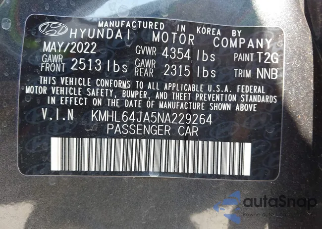 KMHL64JA5NA229264: 43219117