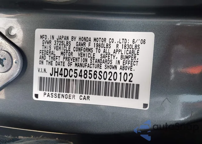 JH4DC54856S020102: 43219150