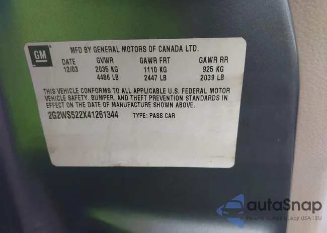 2G2WS522X41261344: 43219166