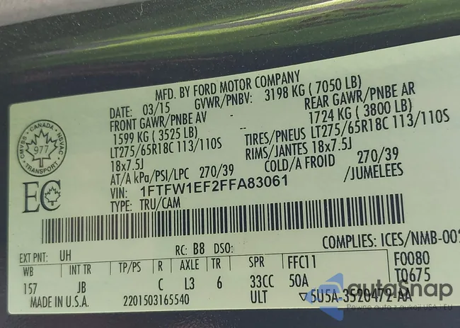 1FTFW1EF2FFA83061: 43219254