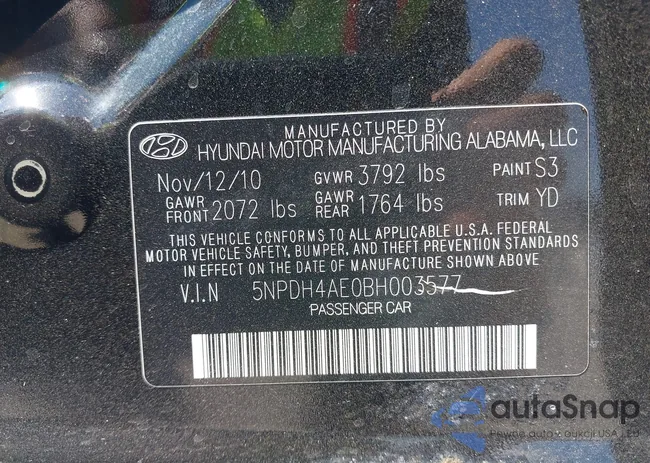 5NPDH4AE0BH003577: 43219295