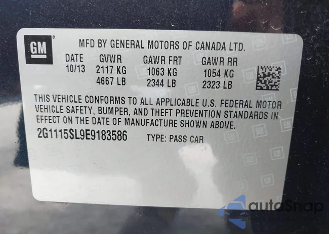 2G1115SL9E9183586: 43219303