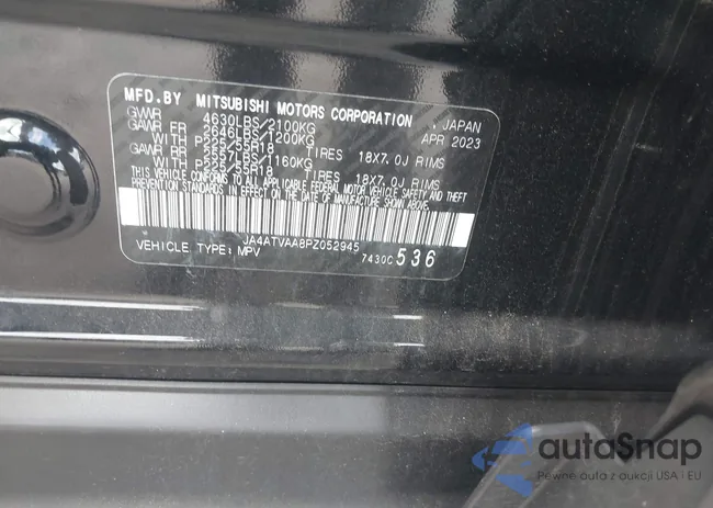 JA4ATVAA8PZ052945: 43218541