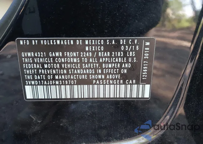 3VWD17AJ0FM319707: 43218628