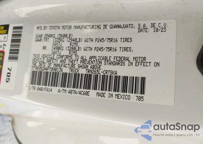 3TYRX5GN4PT090136: 43218664