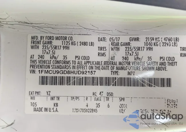 1FMCU9GD8HUD92157: 43218773