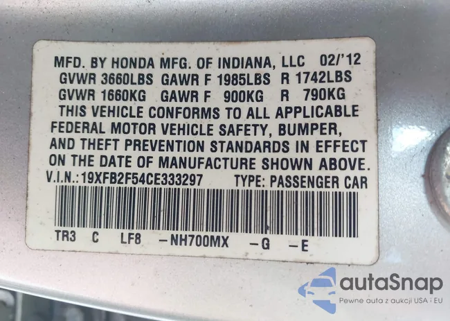 19XFB2F54CE333297: 43220161