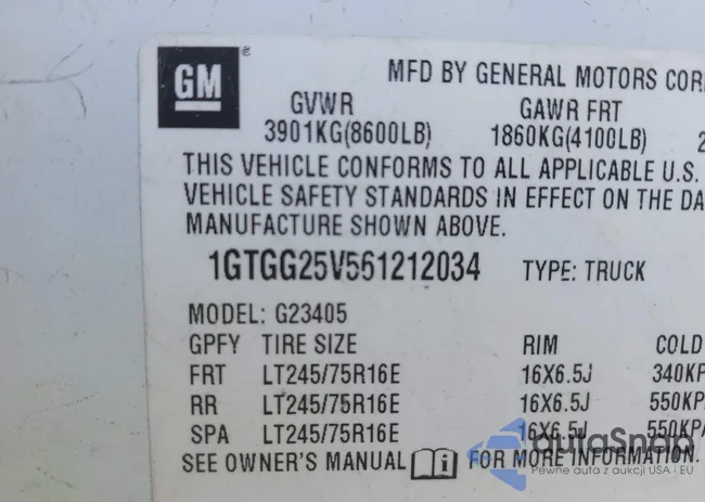 1GTGG25V561212034: 43220278