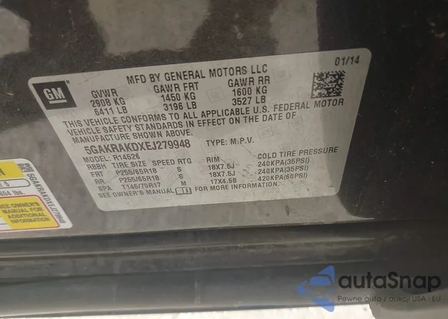 5GAKRAKDXEJ279948: 43220375