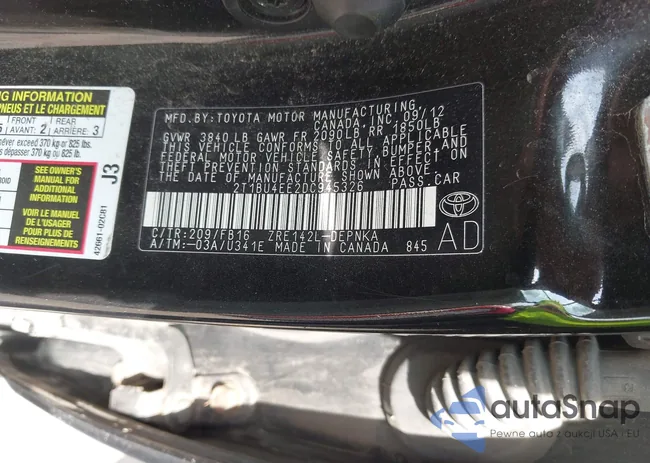 2T1BU4EE2DC945326: 43219671