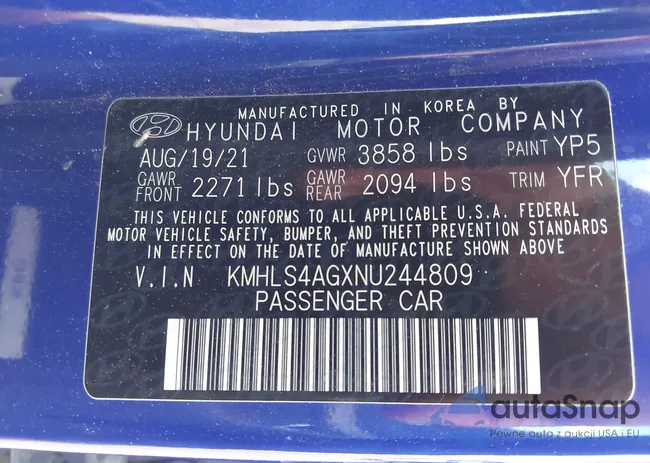 KMHLS4AGXNU244809: 43219704