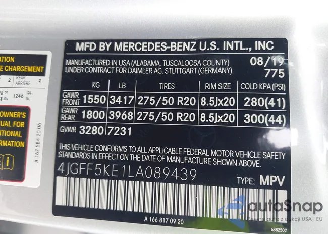 4JGFF5KE7LA099439: 43219736