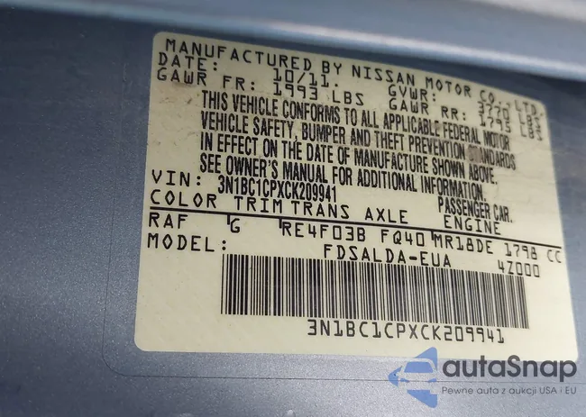 3N1BC1CPXCK209941: 43219800