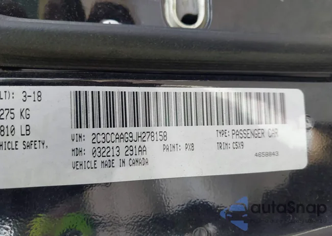 2C3CCAAG9JH278158: 43221107