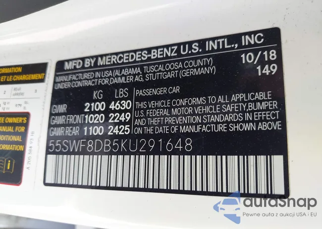 55SWF8DB5KU291648: 43221247