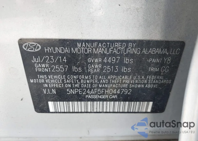 5NPE24AF5FH044792: 43221341