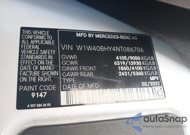 W1W40BHY4NT086706: 43221393