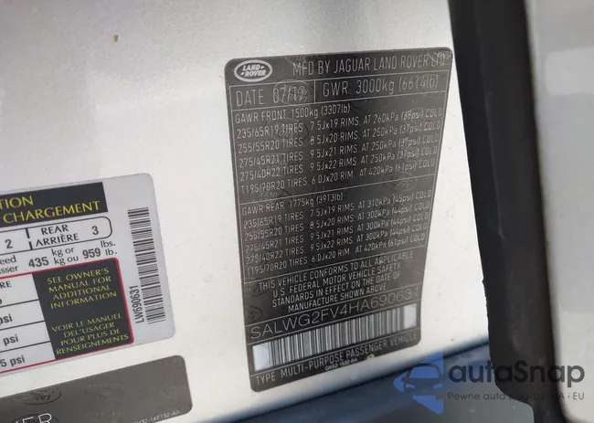 SALWG2FV4HA690631: 43220735