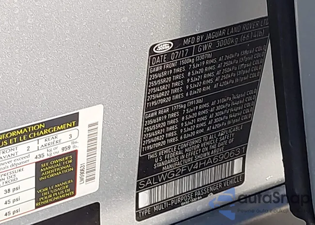 SALWG2FV4HA690631: 43220735