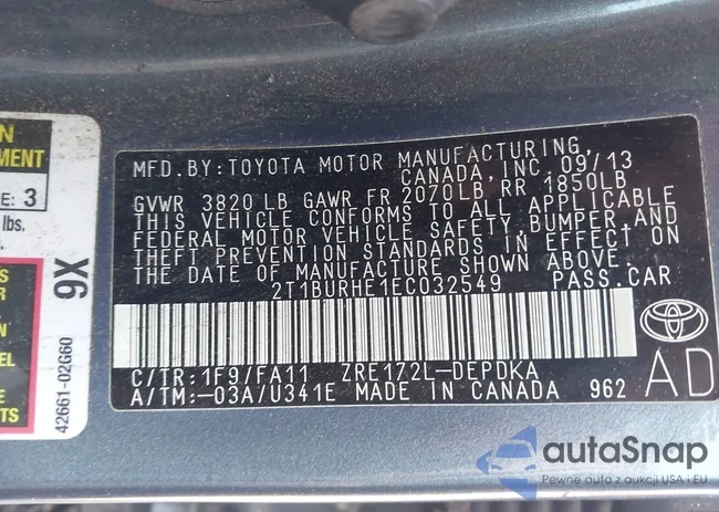 2T1BURHE1EC032549: 43220772