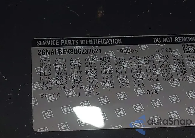 2GNALBEK3G6237821: 43221899