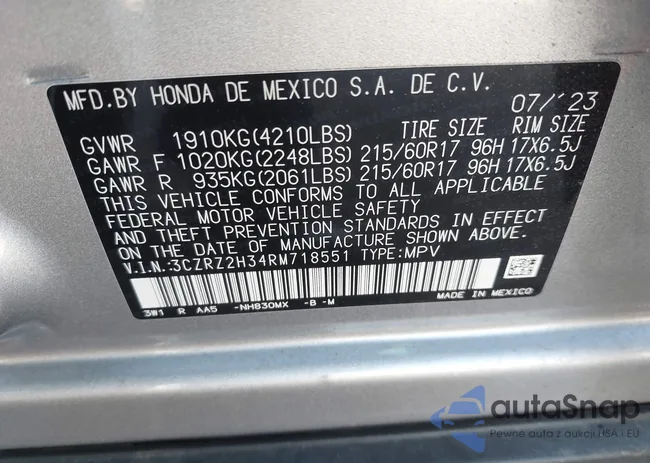 3CZRZ2H34RM718551: 43221903